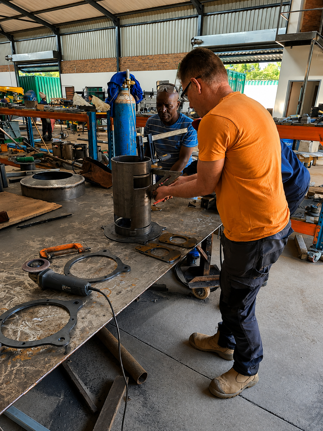 Mining equipment fabrication in the SA Autec workshop